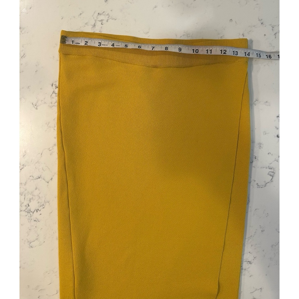 Gabrielle Union for NY&C Mustard Faux Wrap Pencil Skirt - Size Small - Picture 10 of 11
